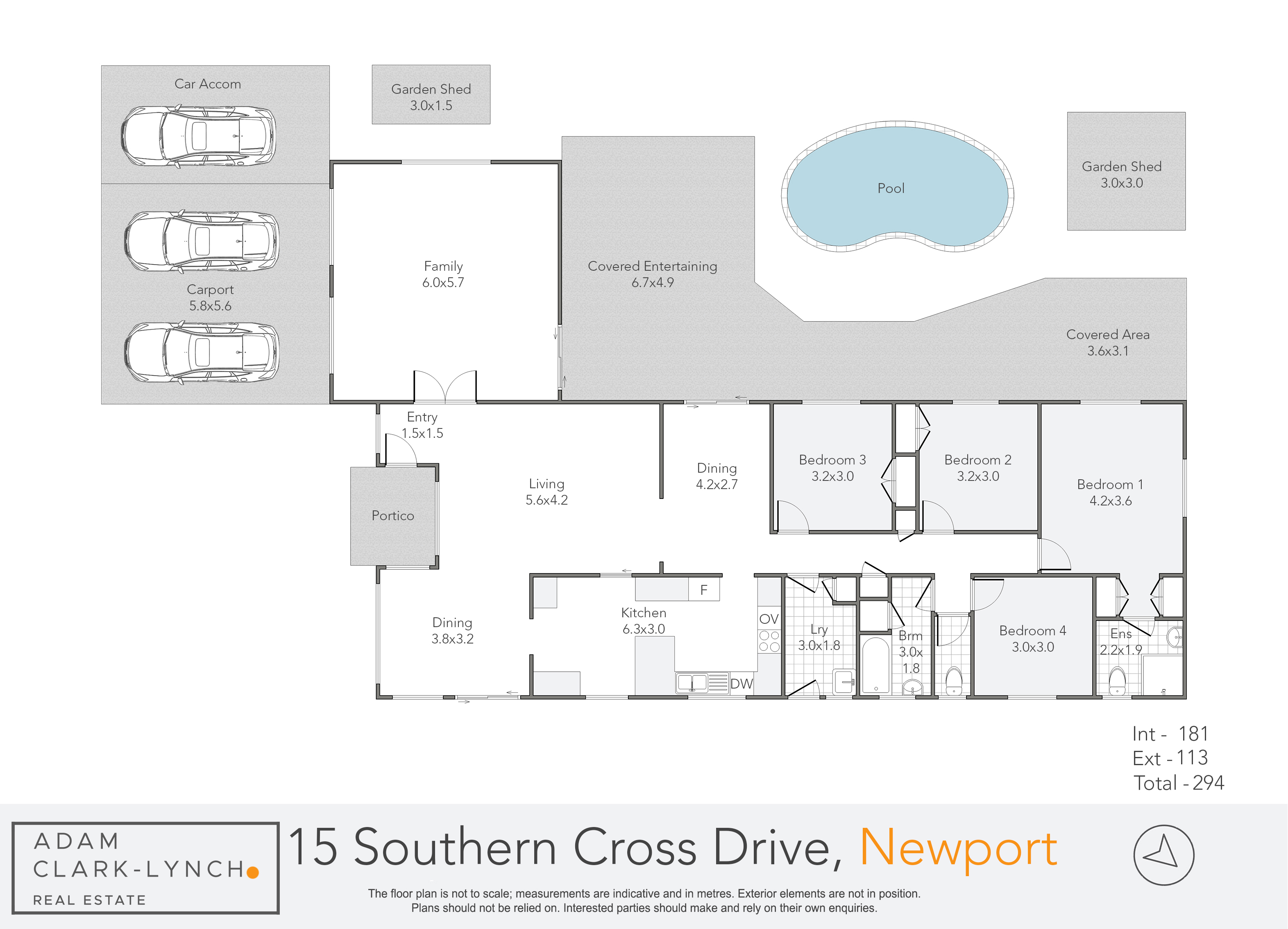 Floorplan for 15 Southern Cross Drive, Newport  QLD  4020