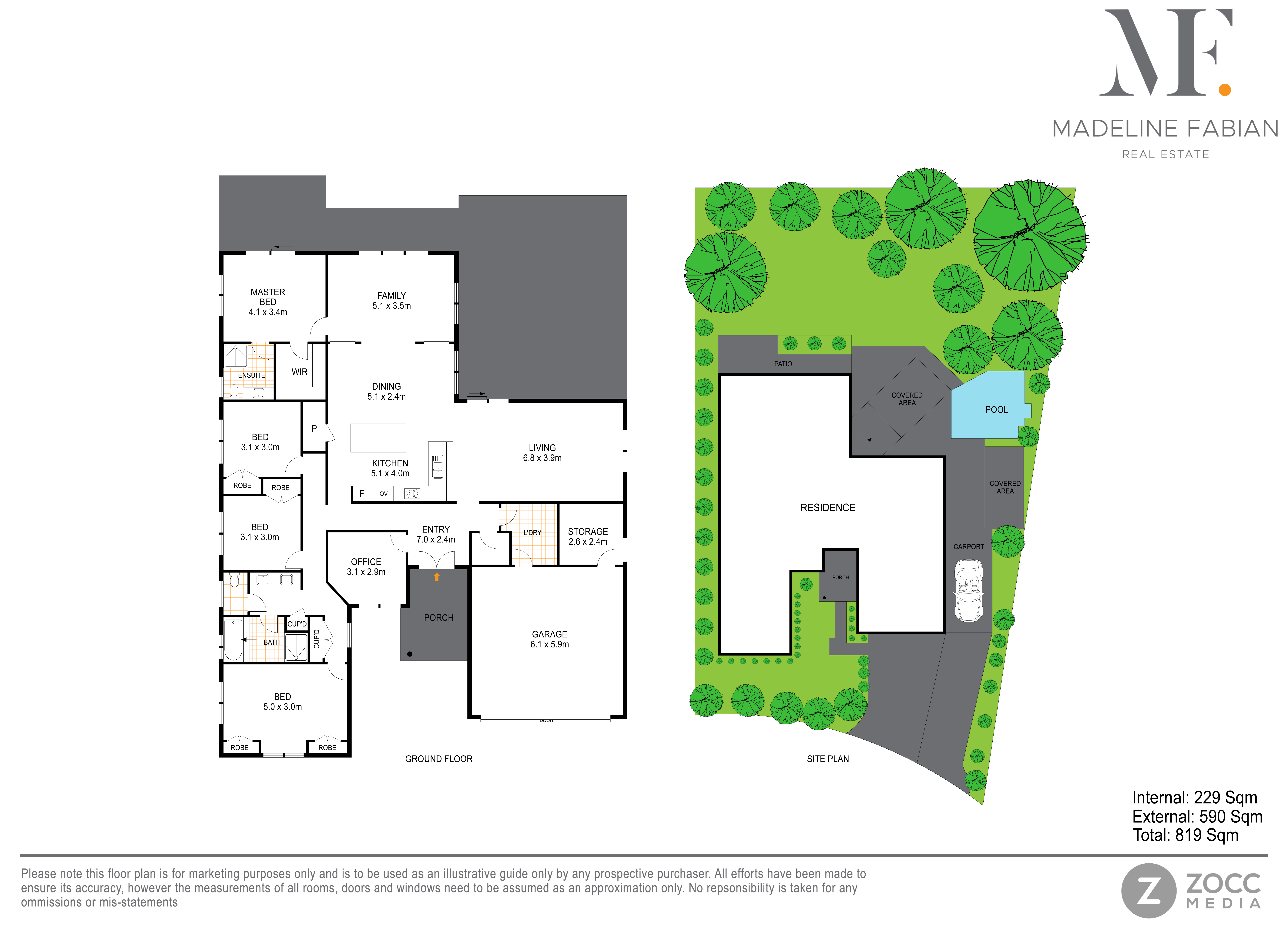 Floorplan for 9 Christobel Close, Buderim  QLD  4556