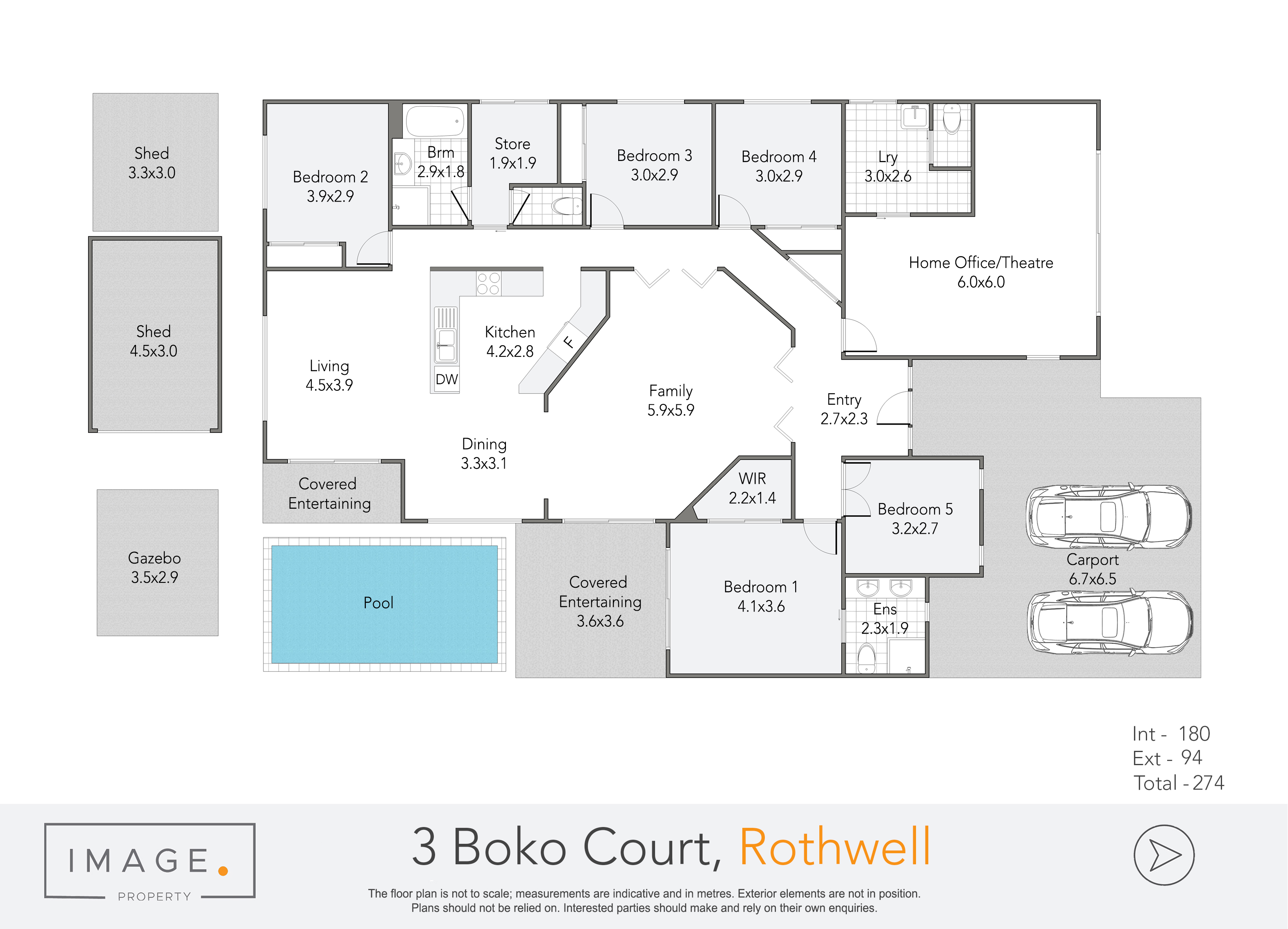 Floorplan for 3 Boko Court, Rothwell  QLD  4022