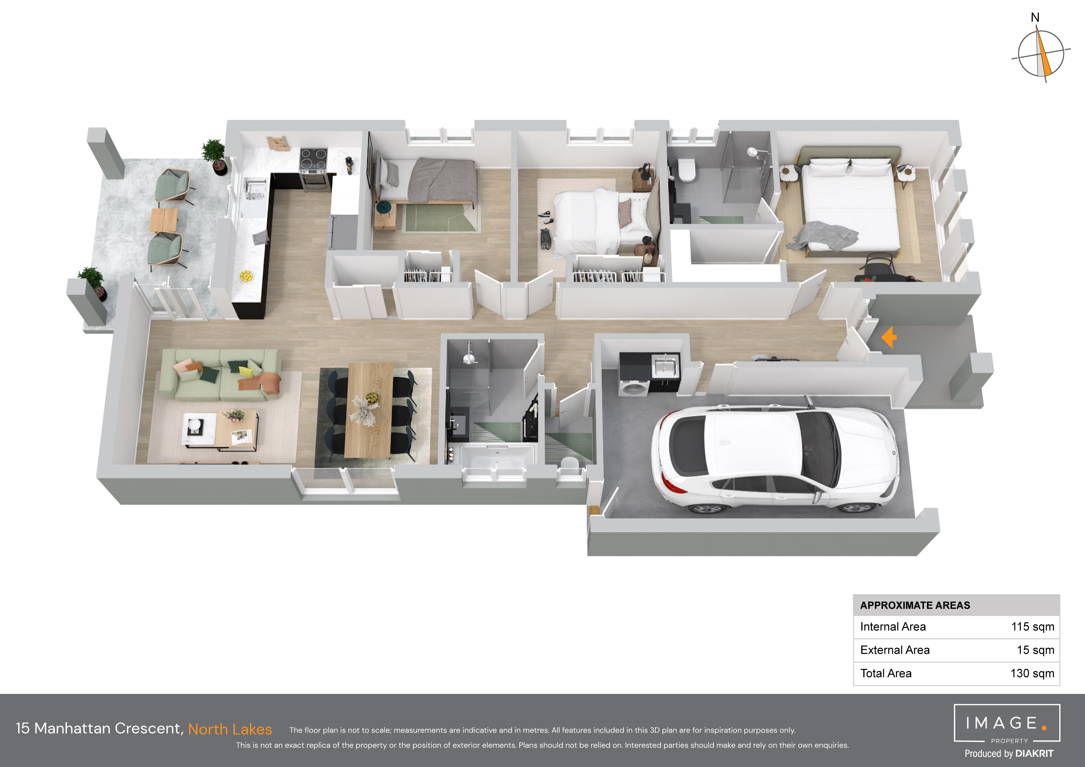 Floorplan for 15 Manhattan Crescent, North Lakes  QLD  4509