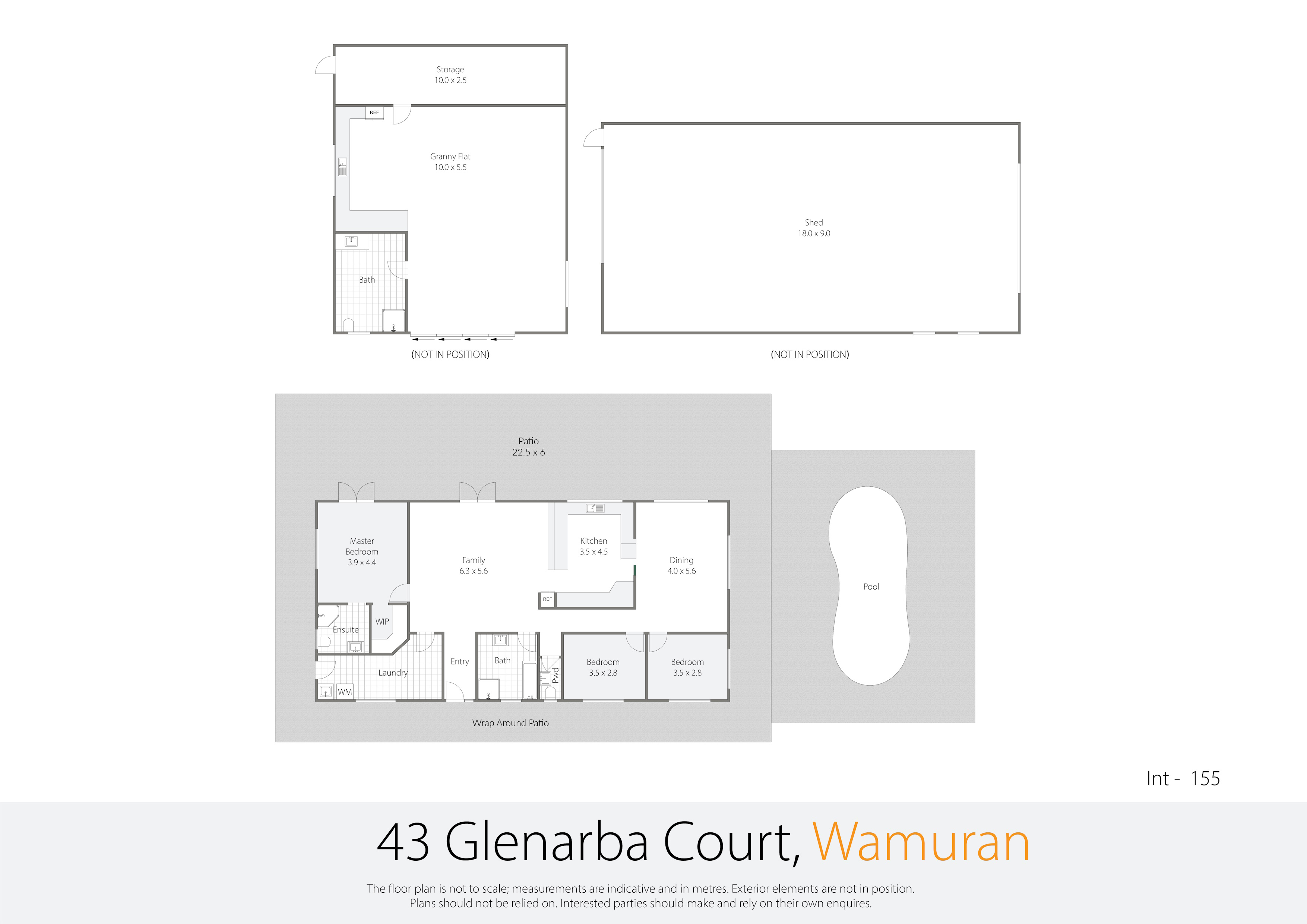 Floorplan for 43 Glenarba Court, Wamuran  QLD  4512