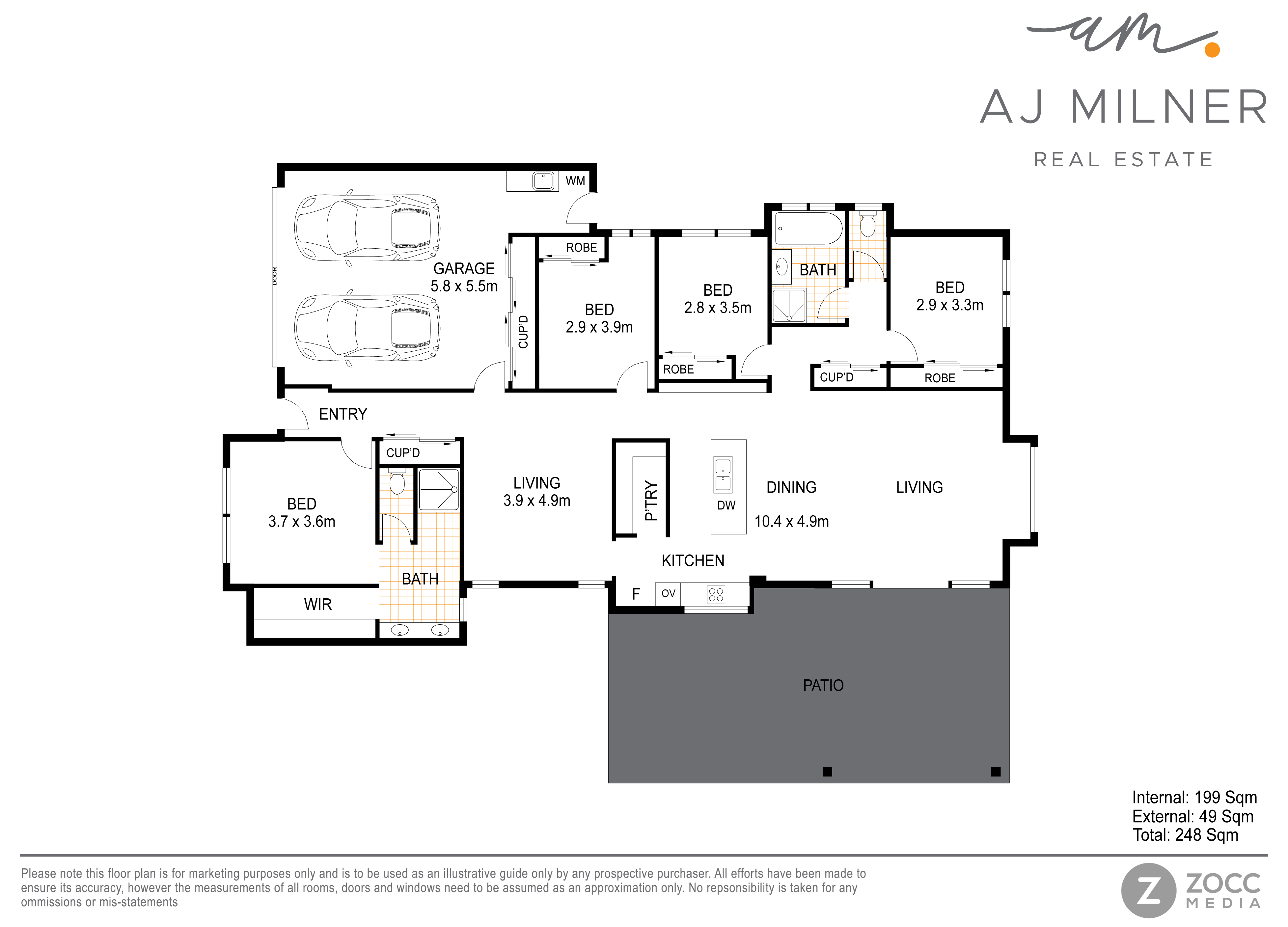 Floorplan for 37 Auburn Street, Caloundra West  QLD  4551