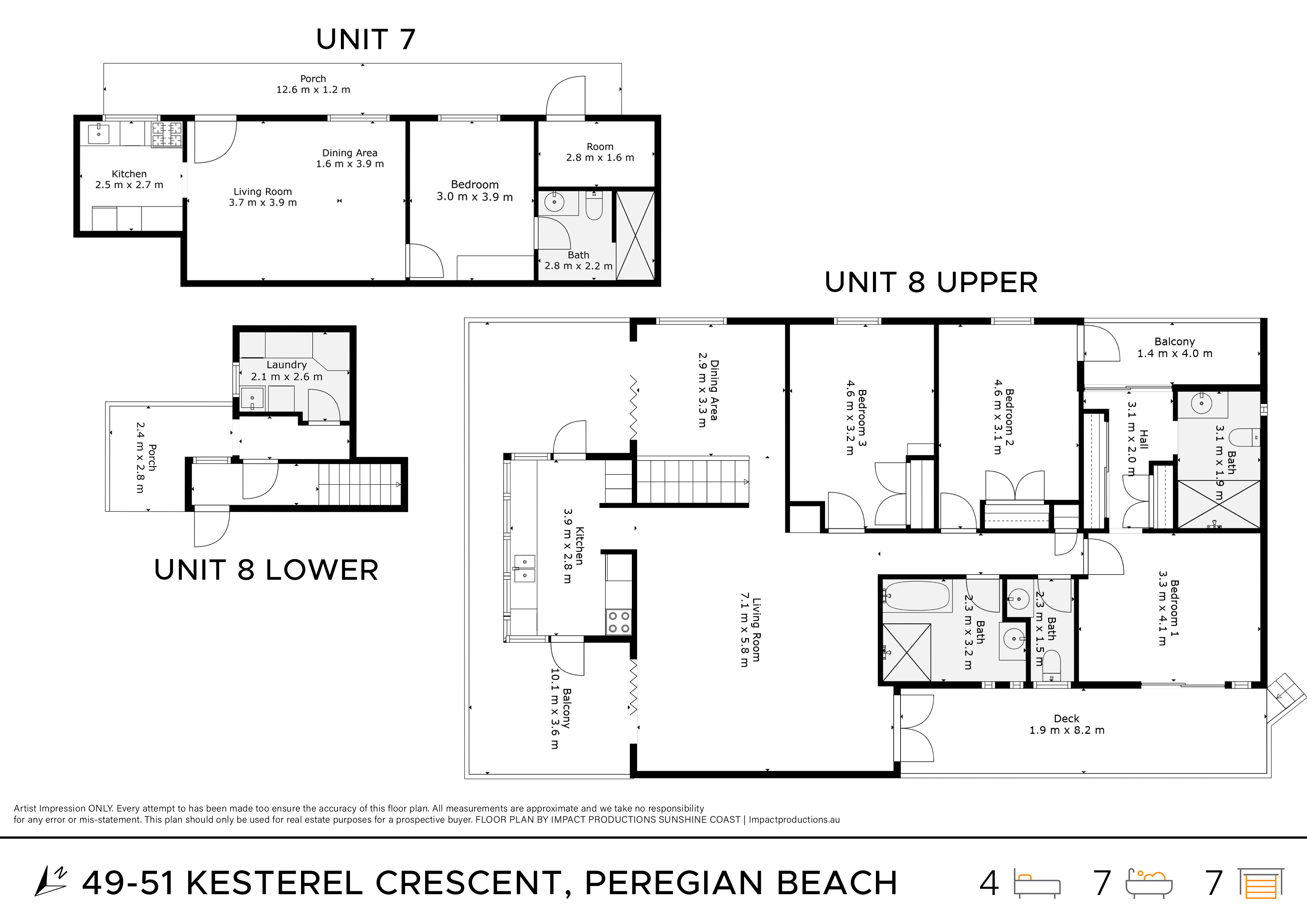 Floorplan for 49-51 Kestrel Crescent, Peregian Beach  QLD  4573