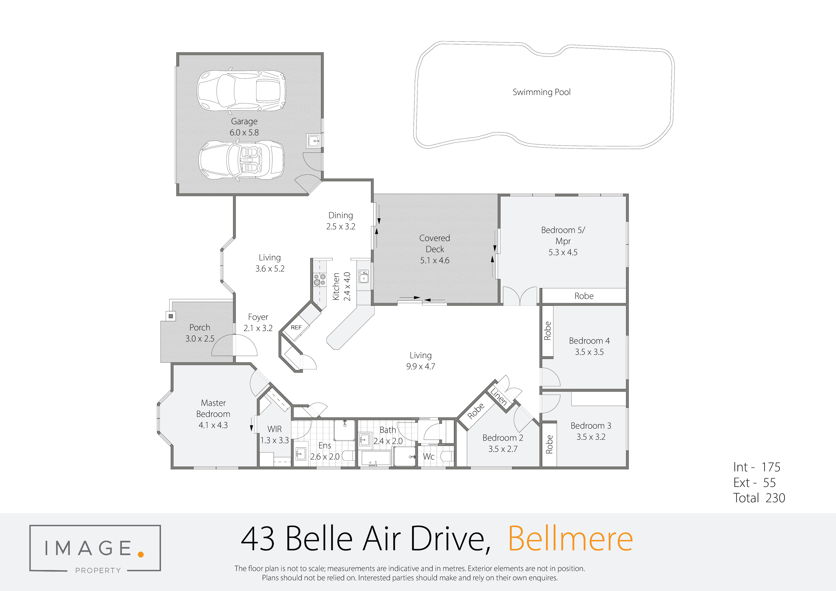 Floorplan for 43 Belle Air Drive, Bellmere  QLD  4510