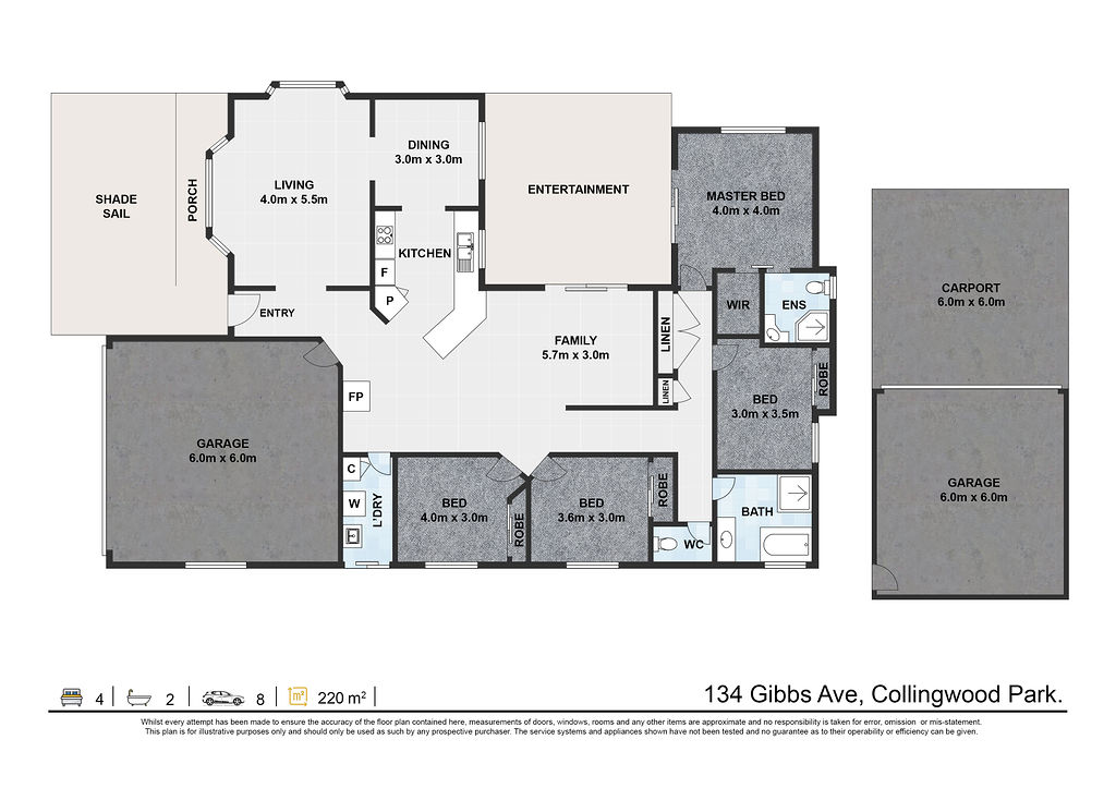 Floorplan for 134 Gibbs Avenue, Collingwood Park  QLD  4301
