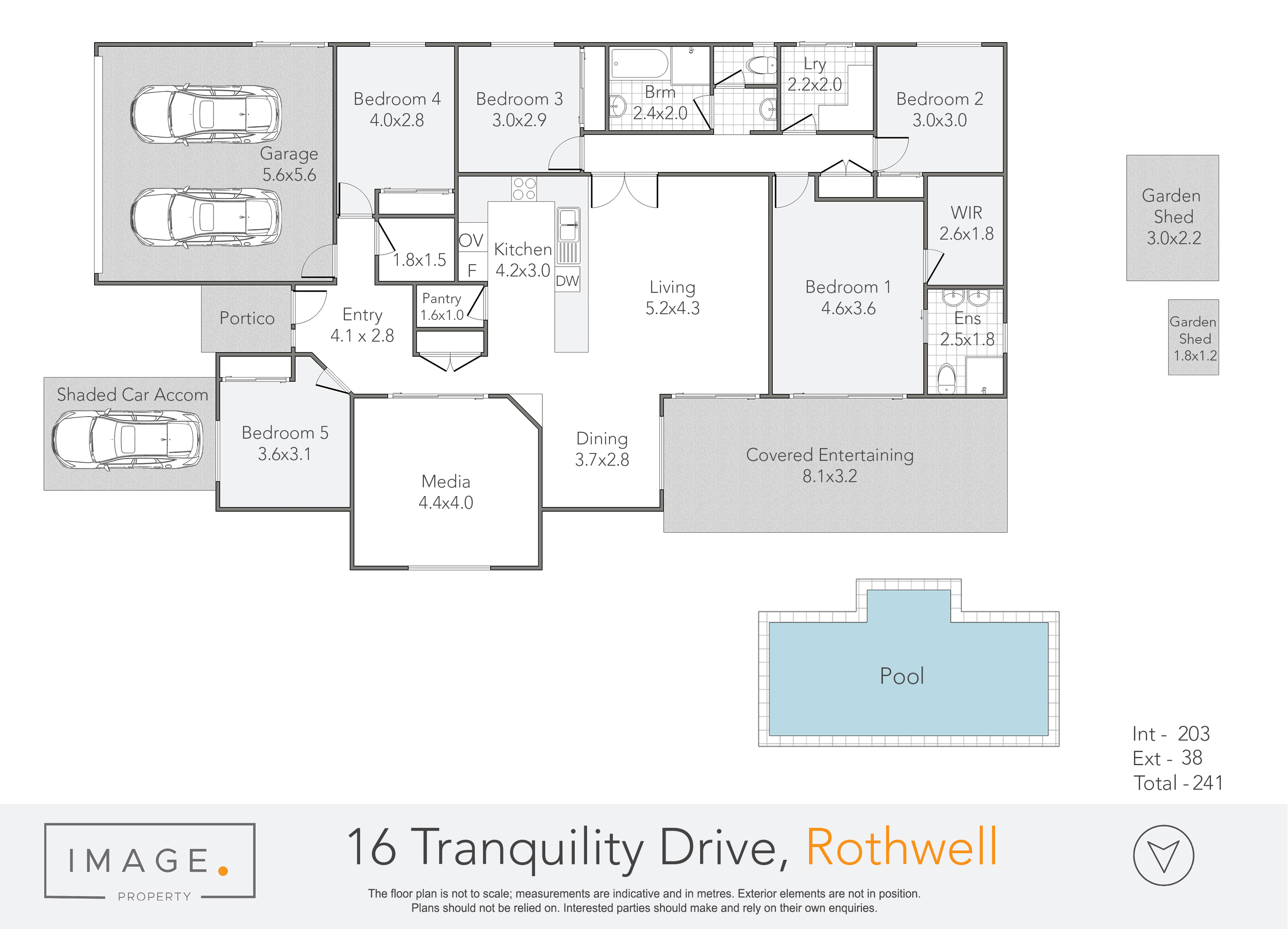 Floorplan for 16 Tranquility Drive, Rothwell  QLD  4022