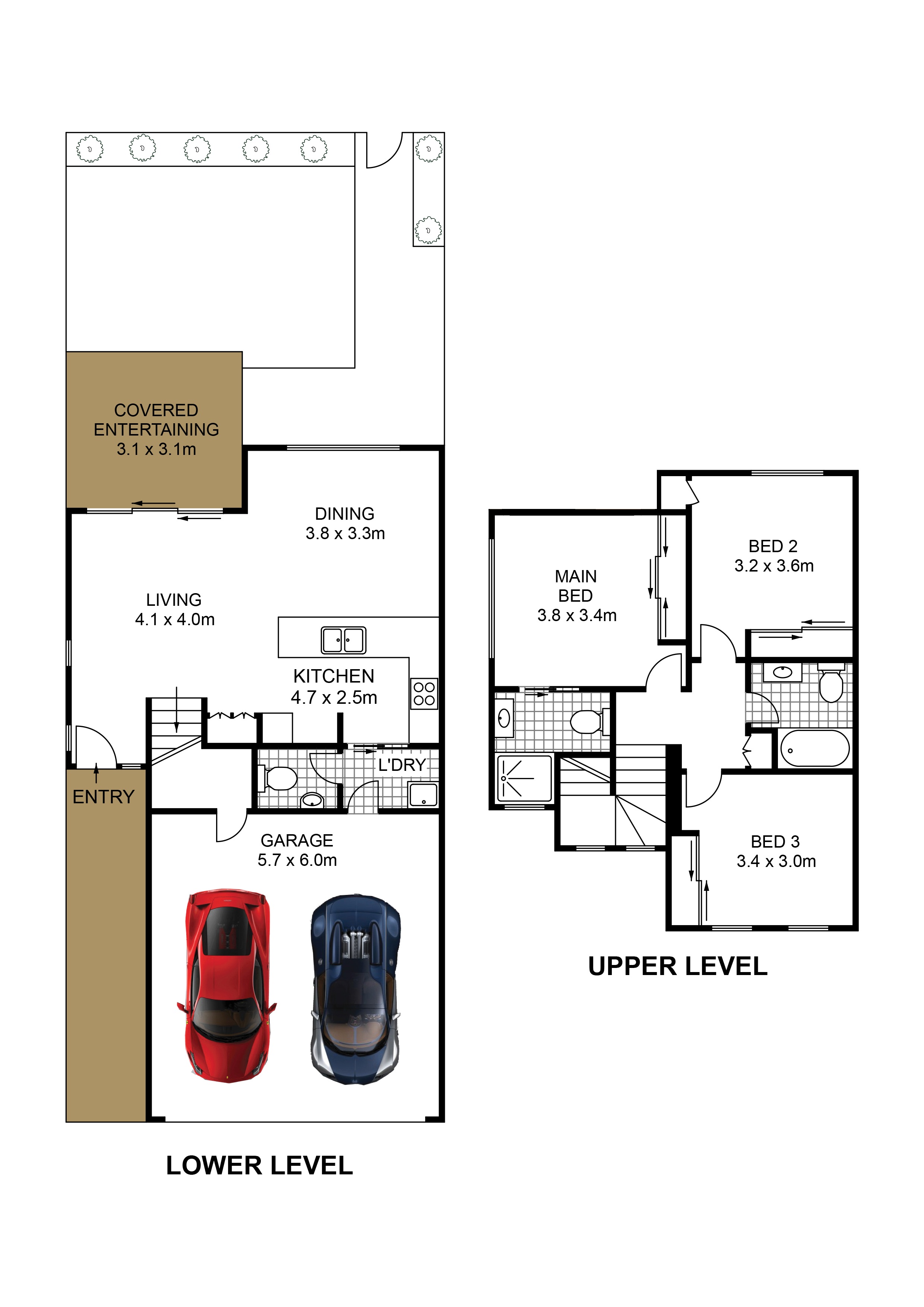 Floorplan for 2/8 Russell Street, Everton Park  QLD  4053