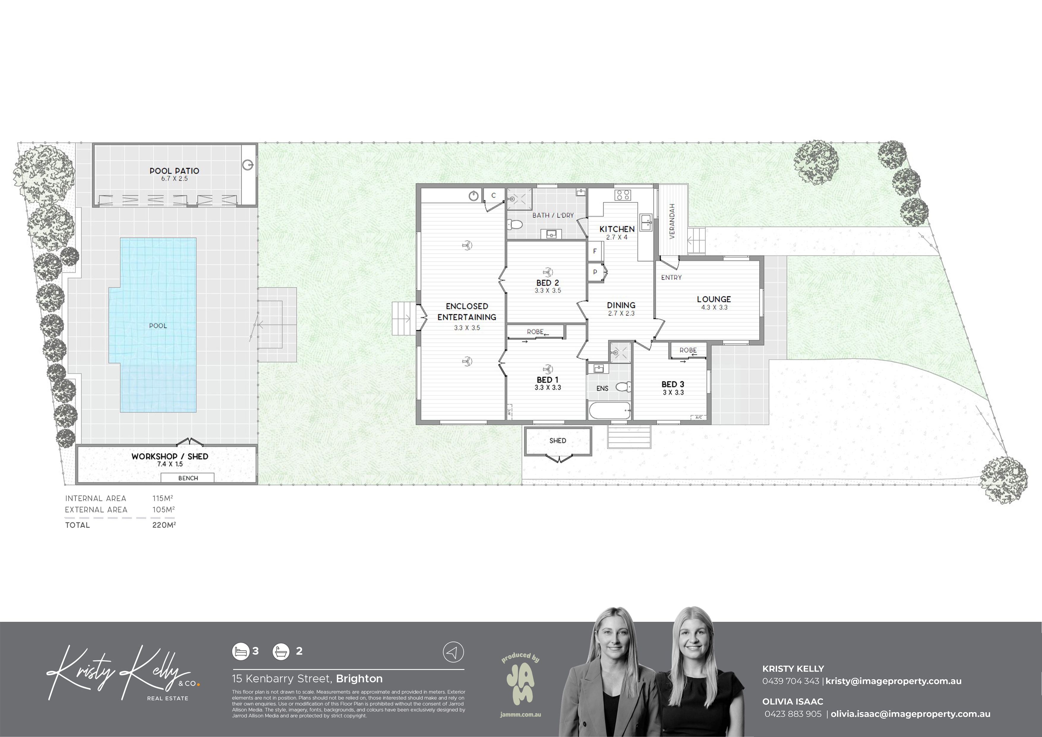 Floorplan for 15 Kenbarry Street, Brighton  QLD  4017