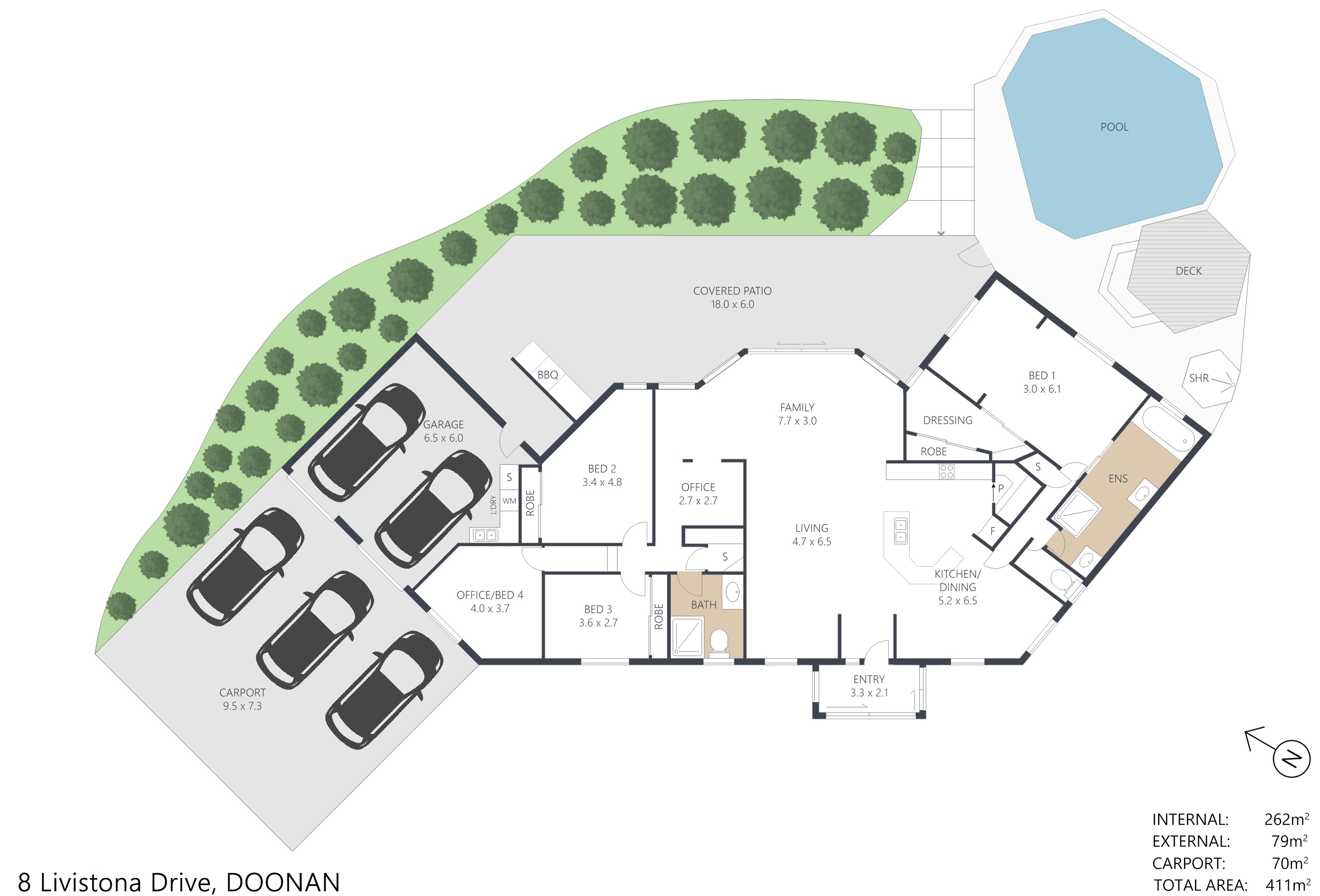 Floorplan for 8 Livistona Drive, Doonan  QLD  4562