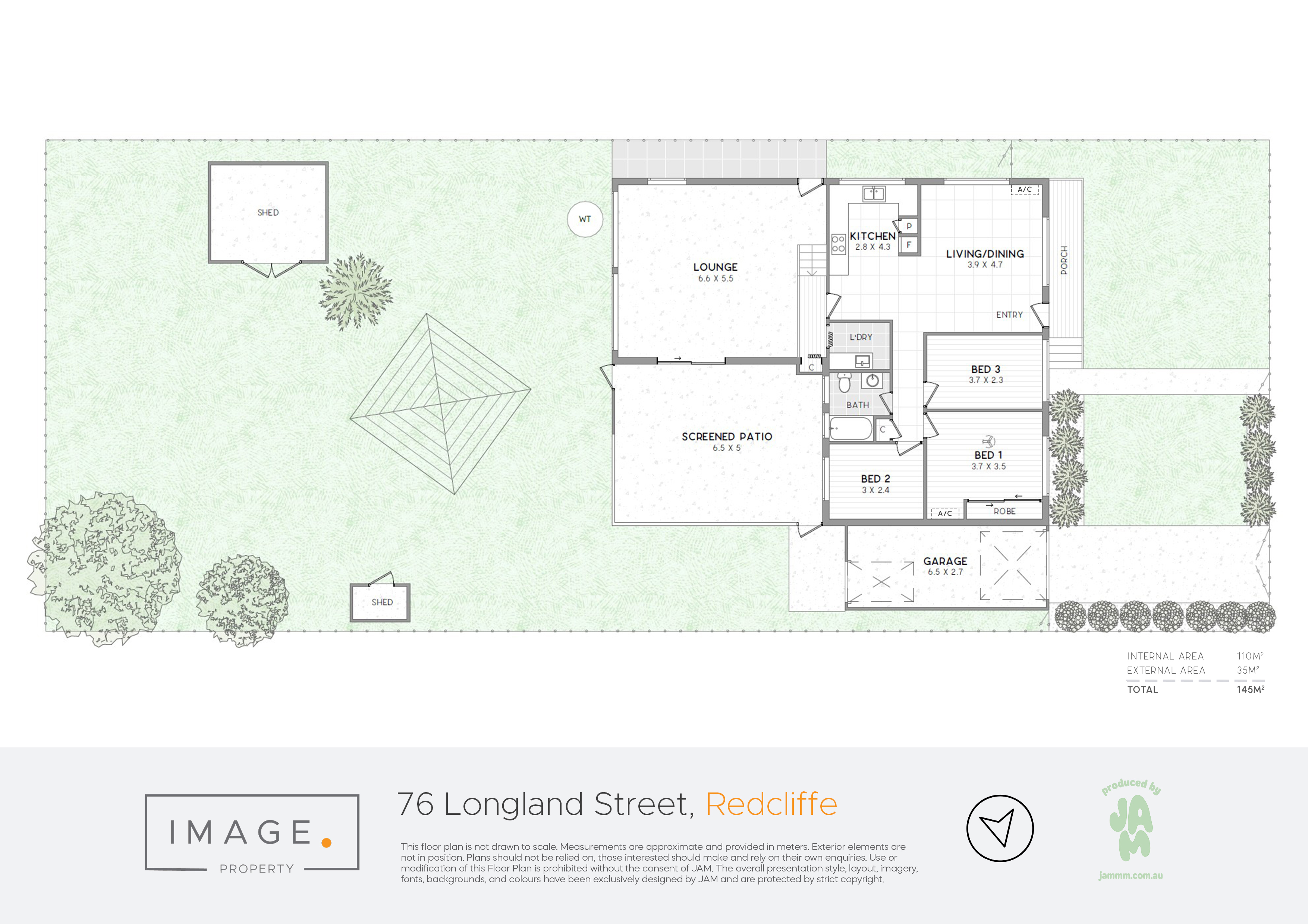 Floorplan for 76 Longland Street, Redcliffe  QLD  4020
