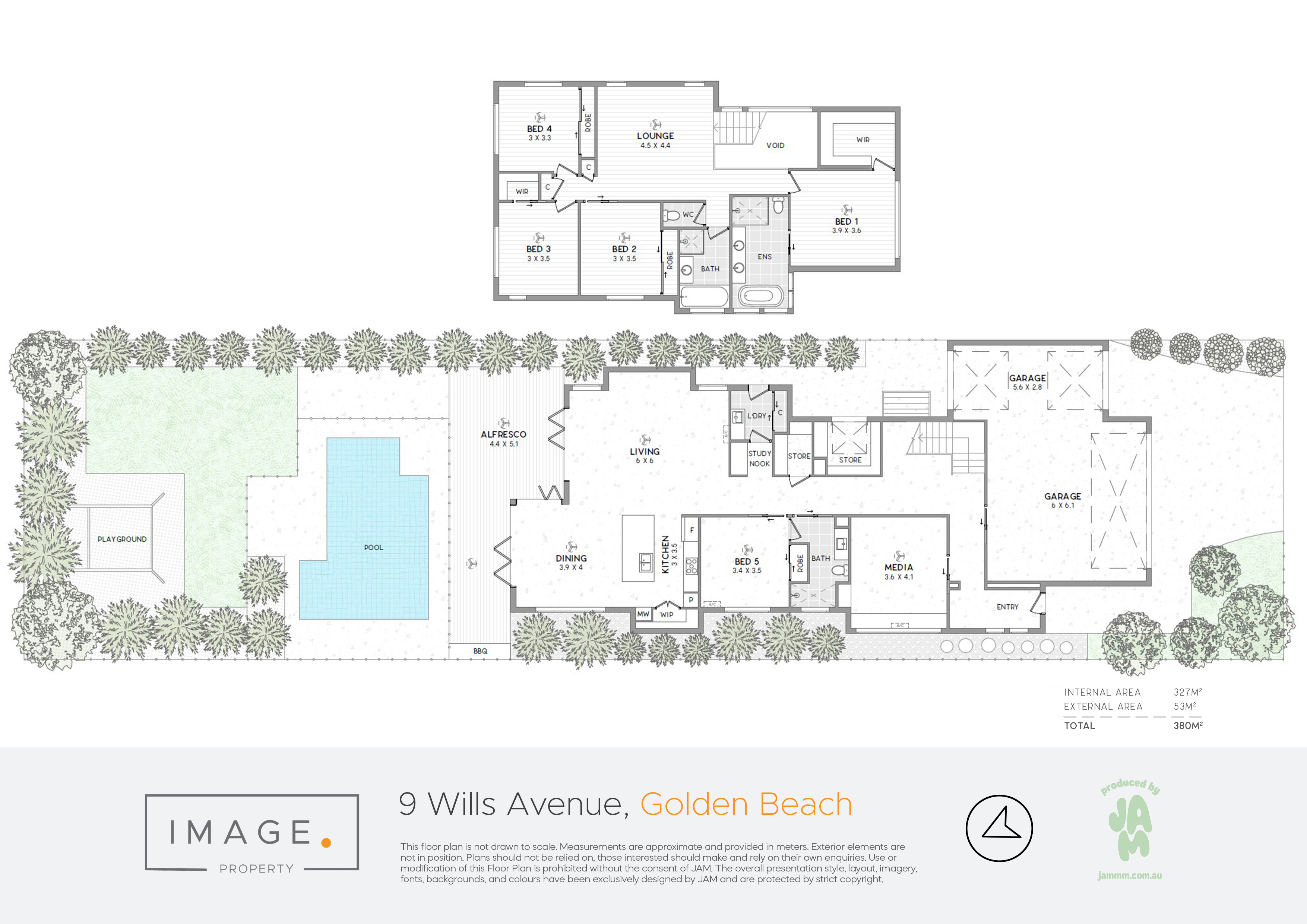 Floorplan for 9 Wills Avenue, Golden Beach  QLD  4551