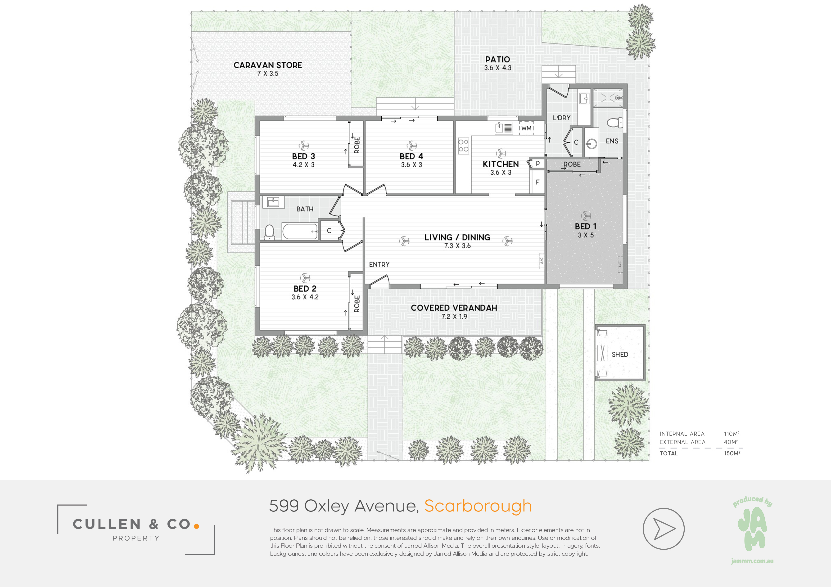 Floorplan for 599 Oxley Avenue, Scarborough  QLD  4020