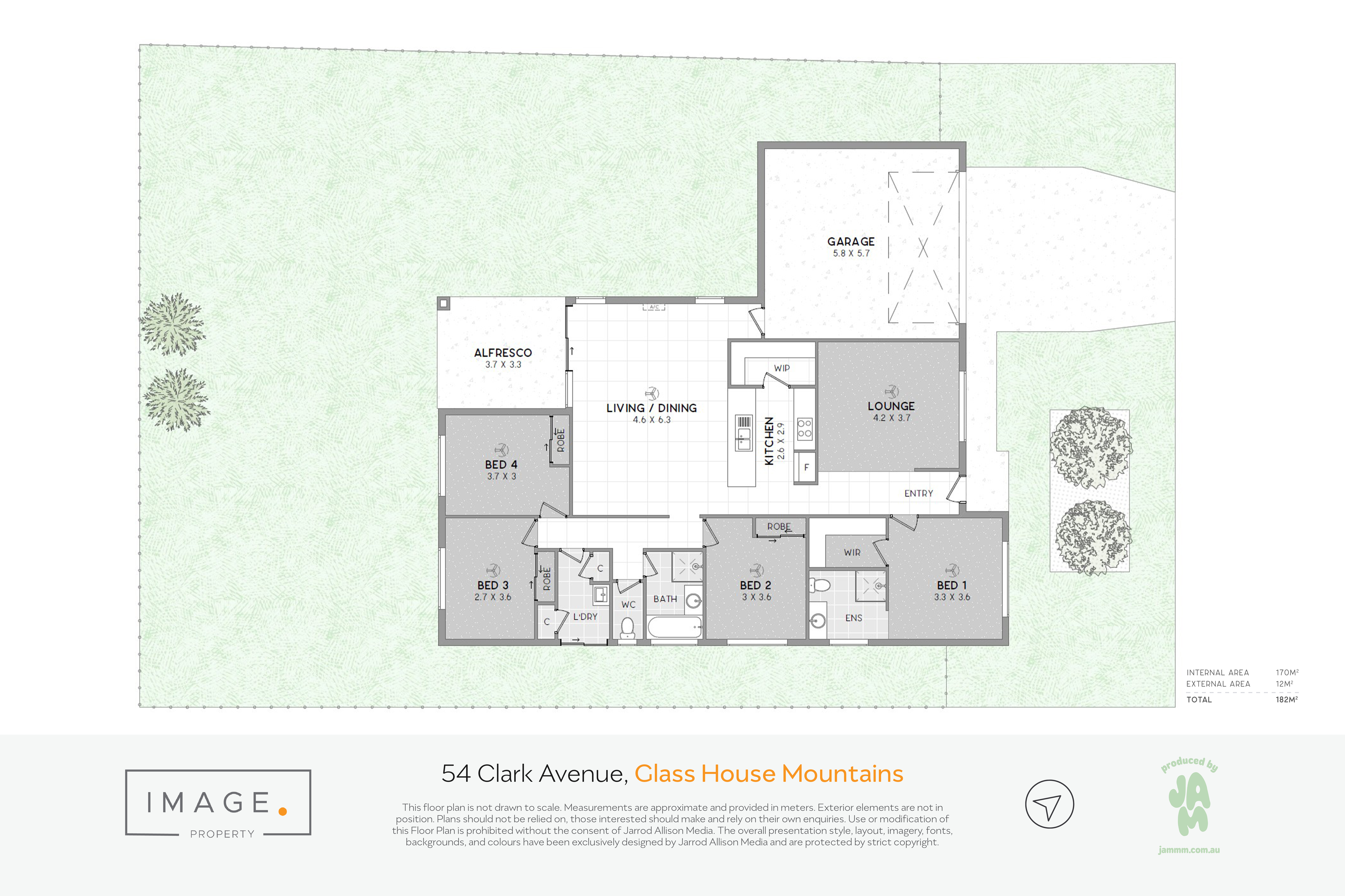 Floorplan for 54 Clark Avenue, Glass House Mountains  QLD  4518