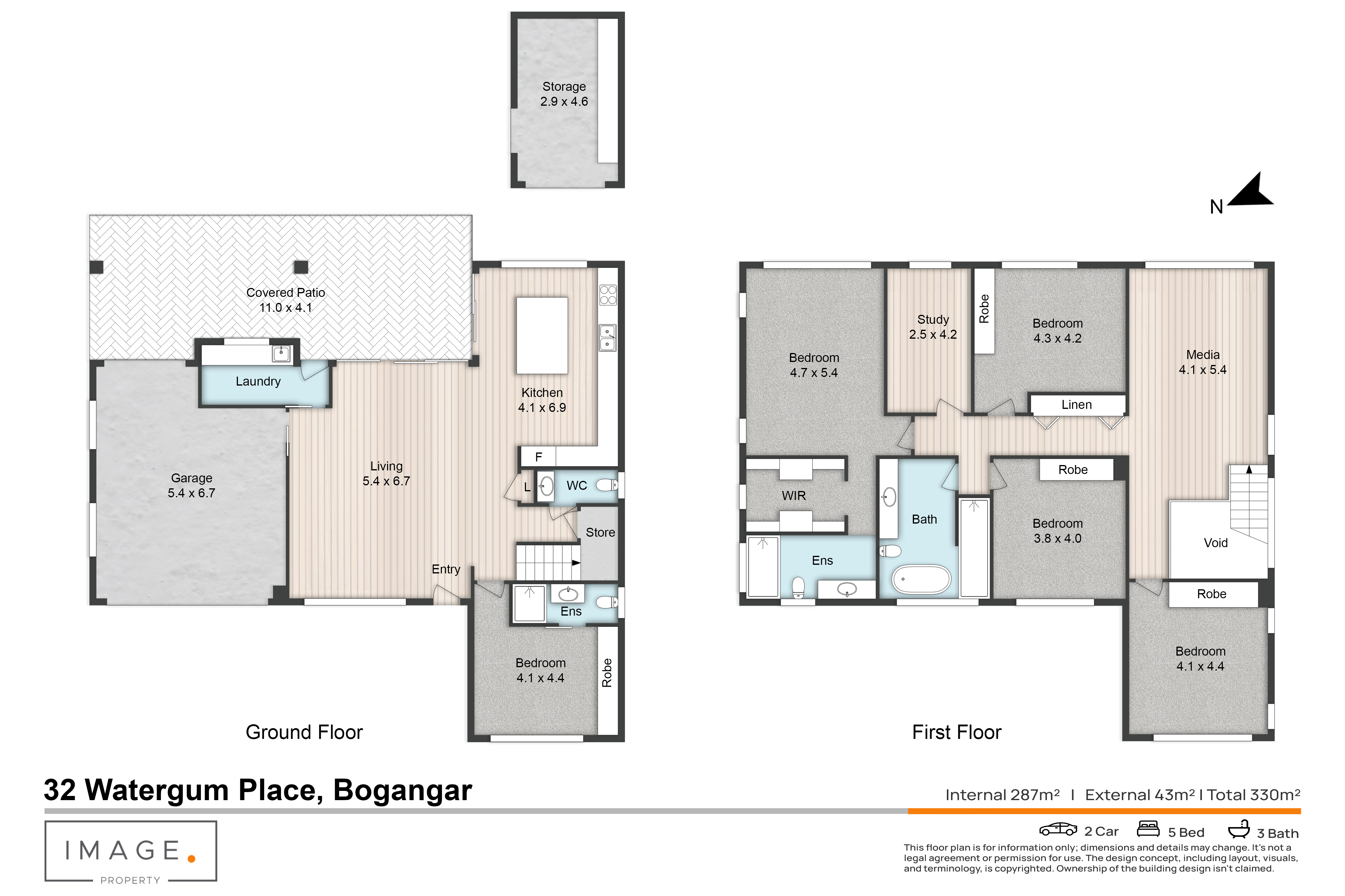 Floorplan for 32 Watergum Place, Bogangar  NSW  2488