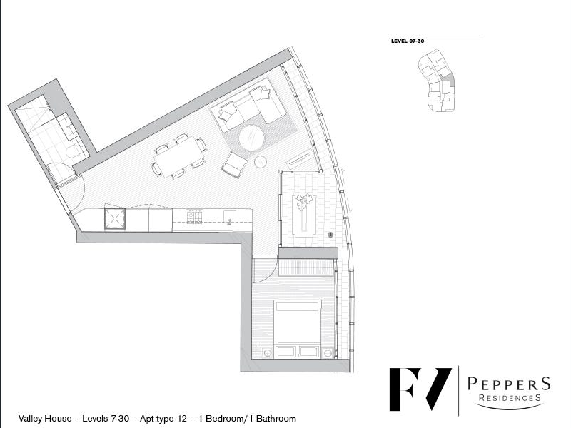 Floorplan for 1812/167 Alfred Street, Fortitude Valley  QLD  4006
