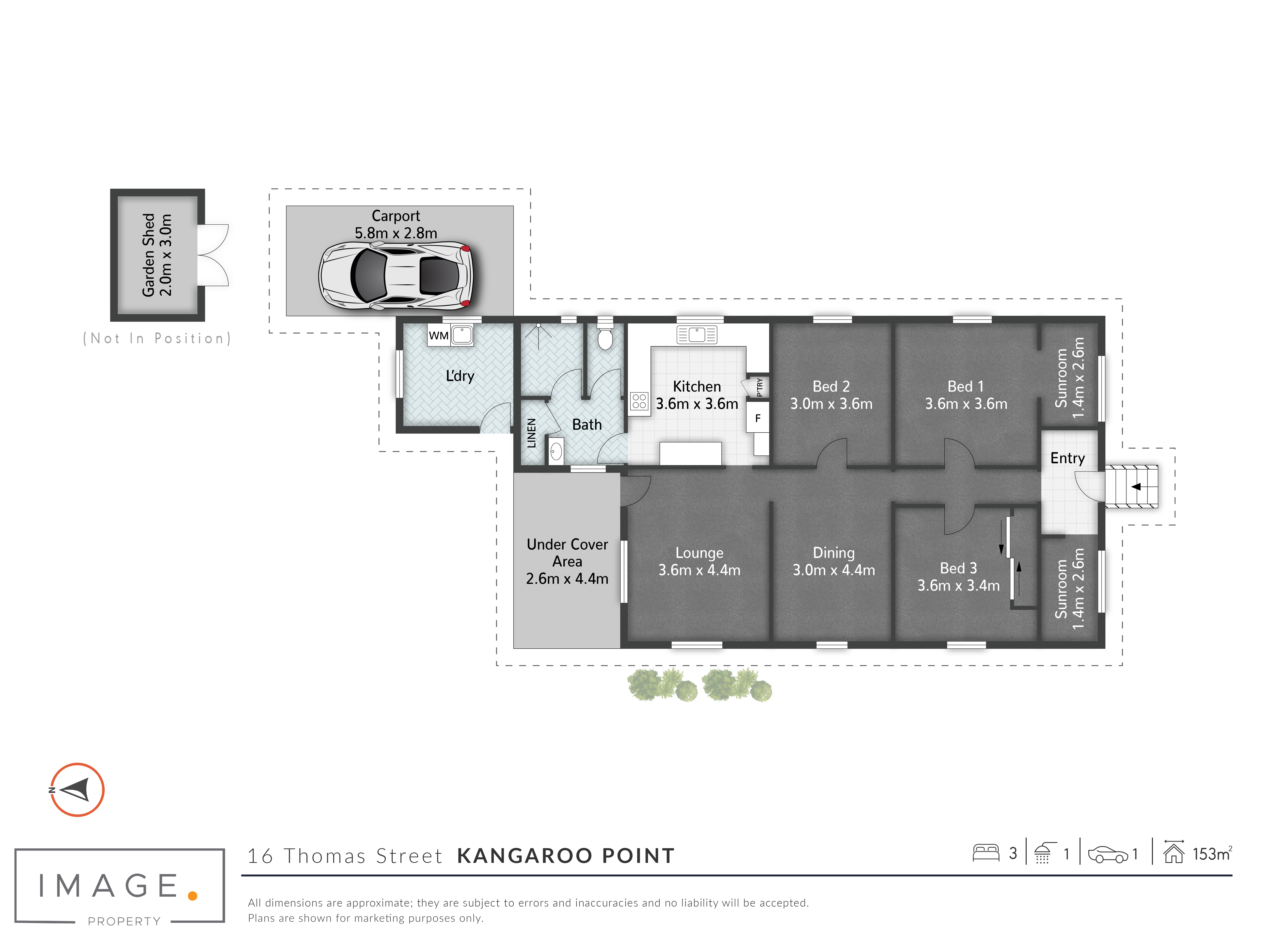 Floorplan for 16 Thomas Street, Kangaroo Point  QLD  4169