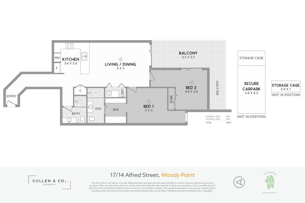 Floorplan for 17/14 Alfred Street, Woody Point  QLD  4019
