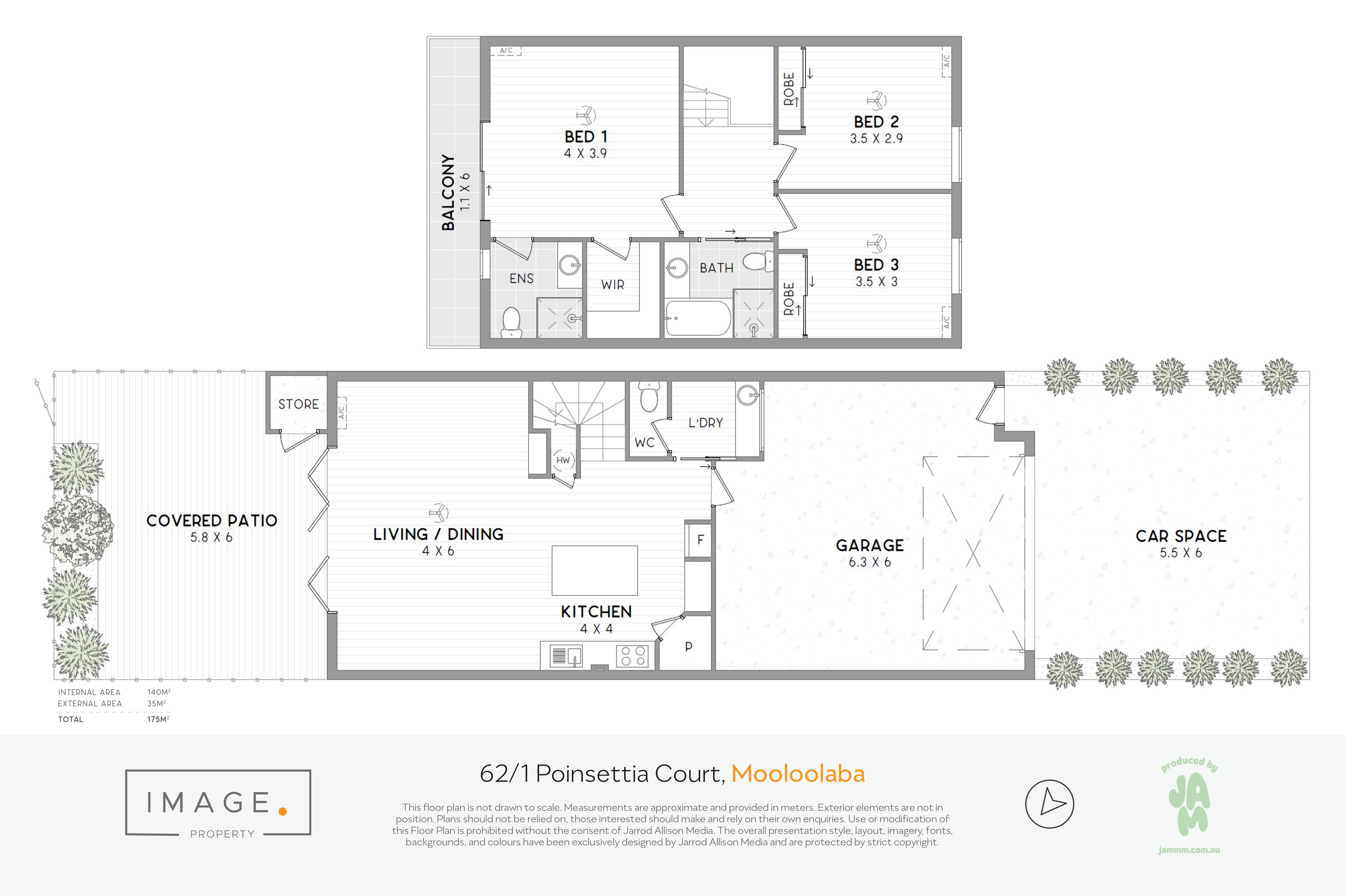 Floorplan for 62/1 Poinsettia Court, Mooloolaba  QLD  4557