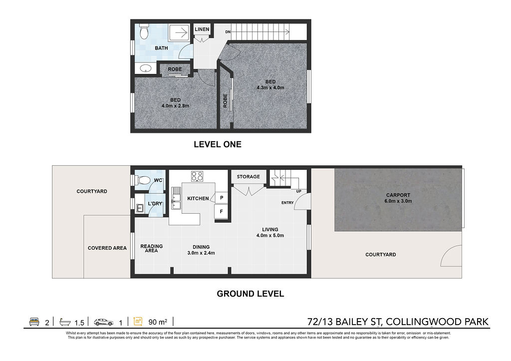 Floorplan for 71/13 Bailey Street, Collingwood Park  QLD  4301