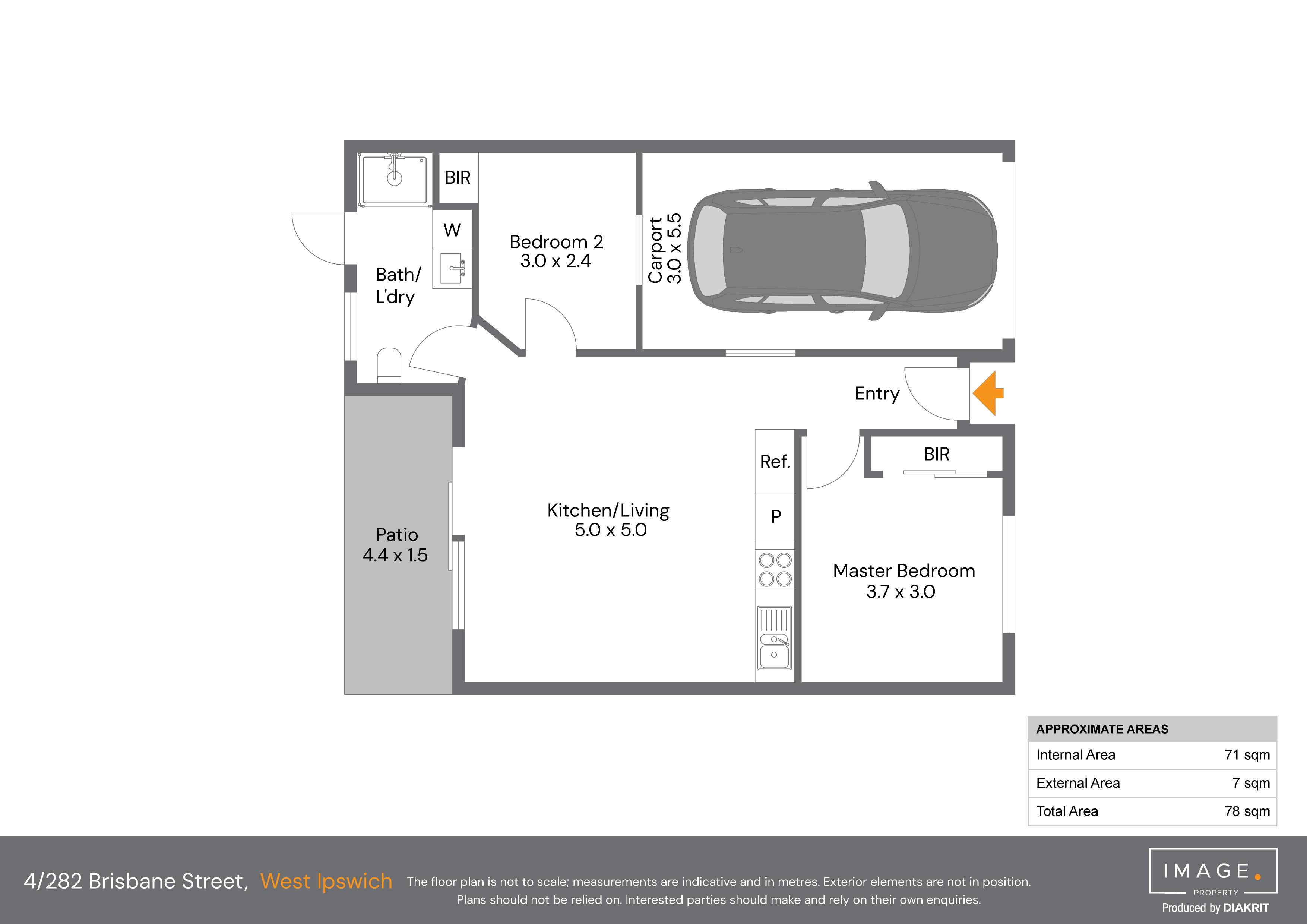 Floorplan for 4/282 Brisbane Street, West Ipswich  QLD  4305