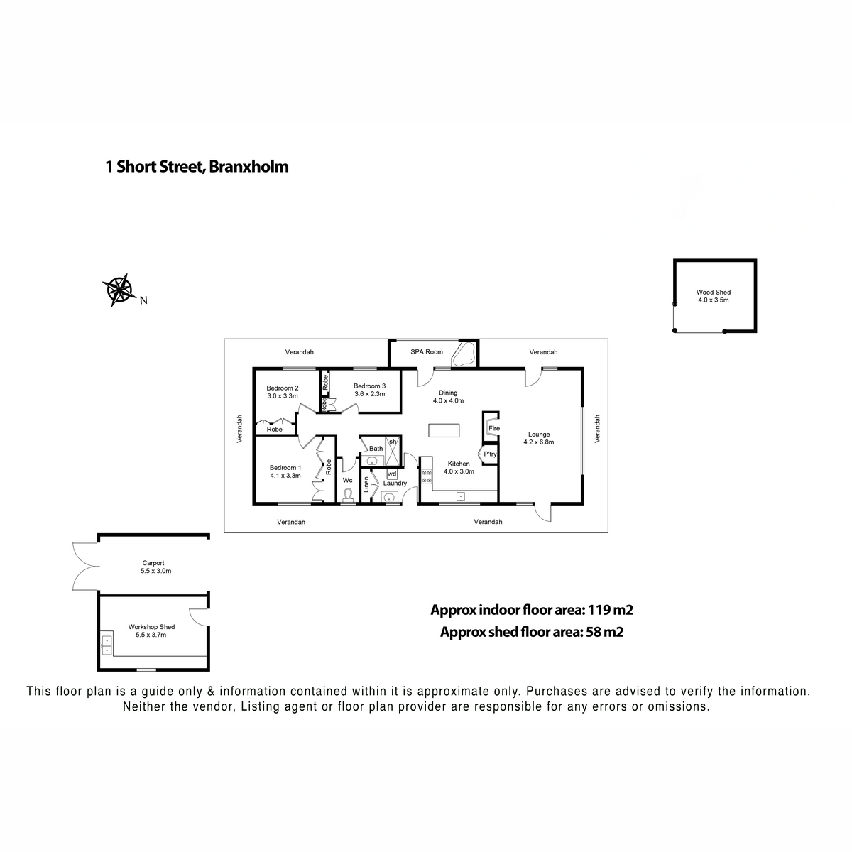 1 Short Street, Branxholm, TAS, 7261 - Floorplan 1