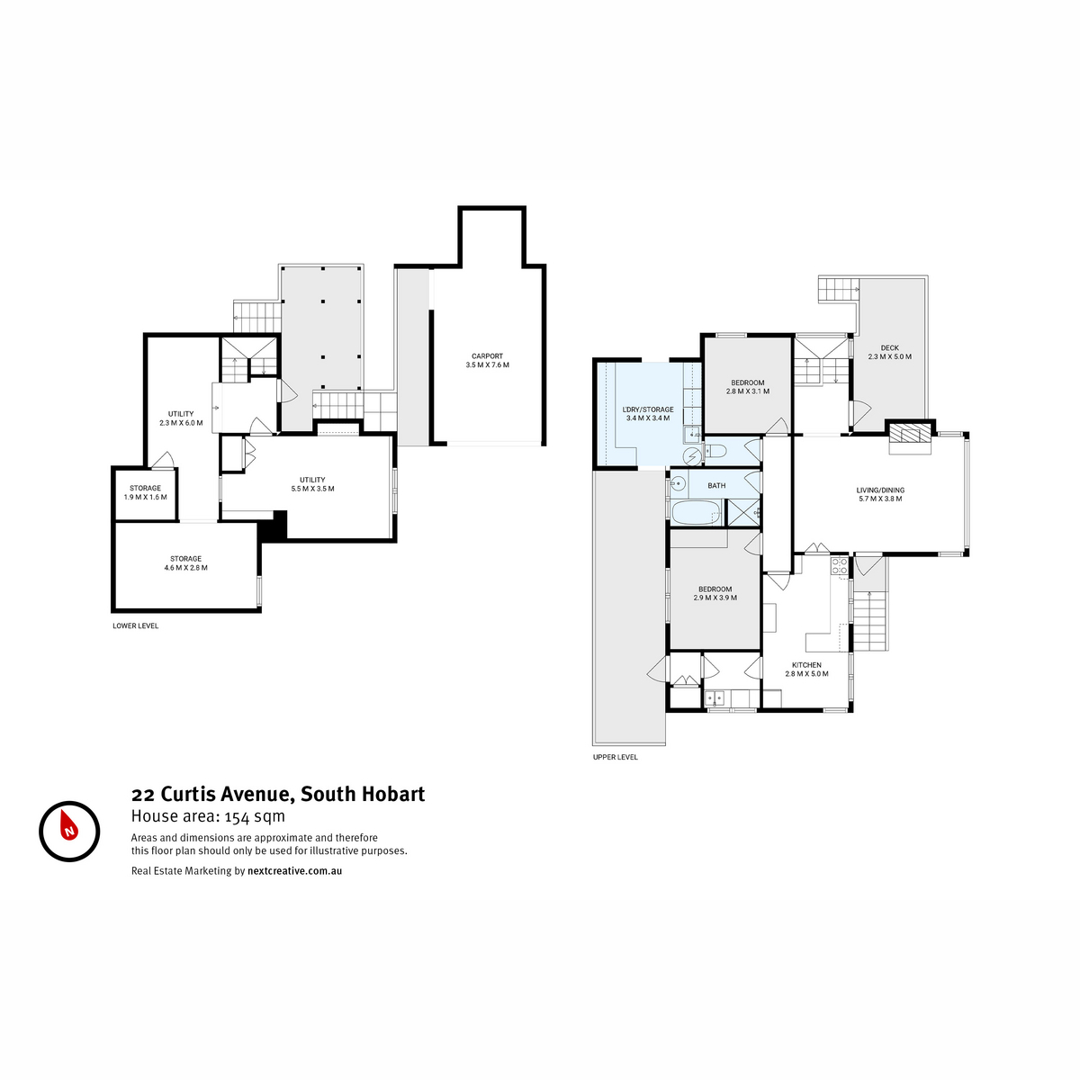 22 Curtis Avenue, South Hobart, TAS, 7004 - Floorplan 1