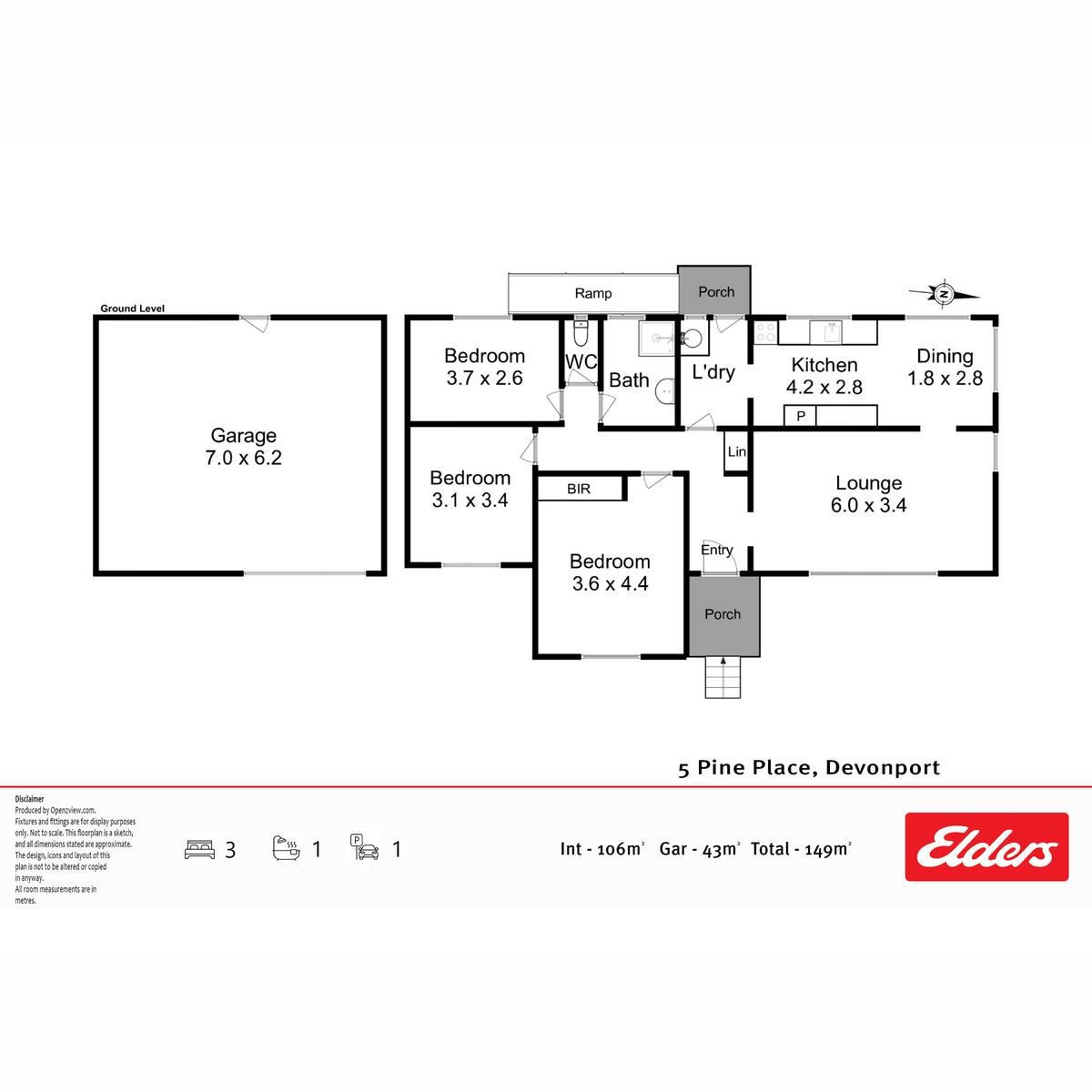 5 Pine Place, Devonport, TAS, 7310 - Floorplan 1
