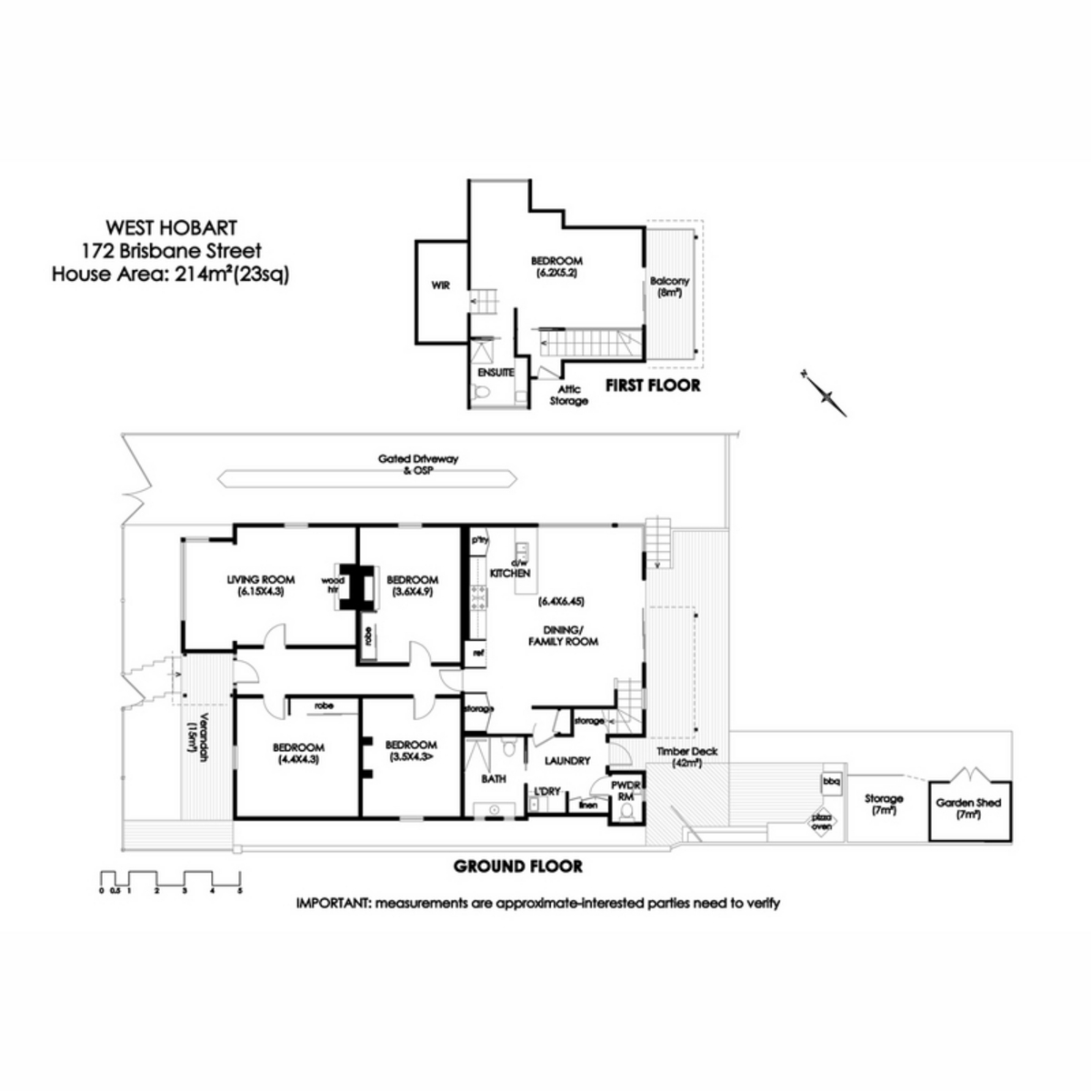 172 Brisbane Street, West Hobart, TAS, 7000 - Floorplan 1