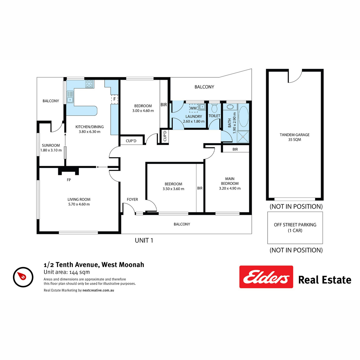 1 & 2/2 Tenth Avenue, West Moonah, TAS, 7009 - Floorplan 1
