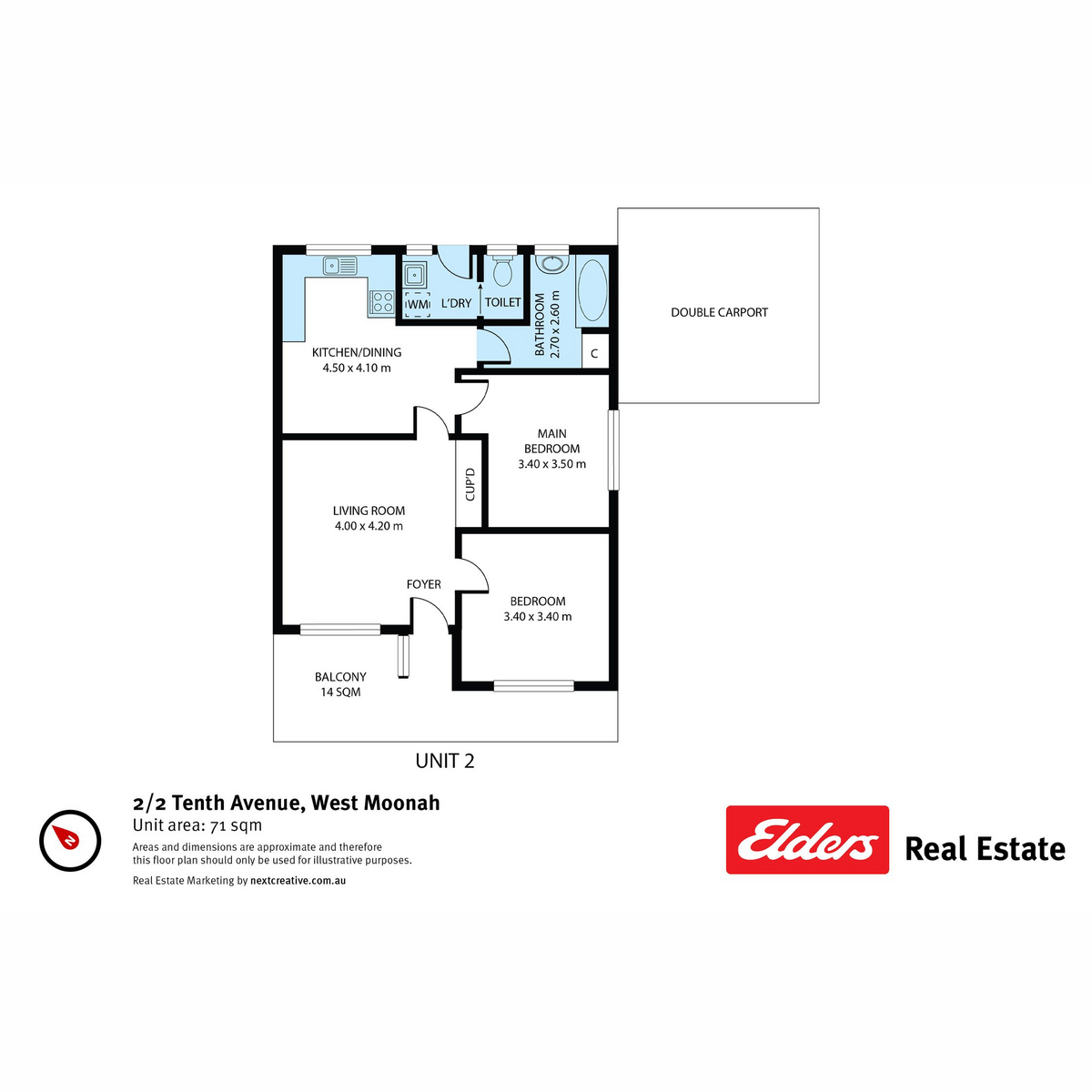 1 & 2/2 Tenth Avenue, West Moonah, TAS, 7009 - Floorplan 2