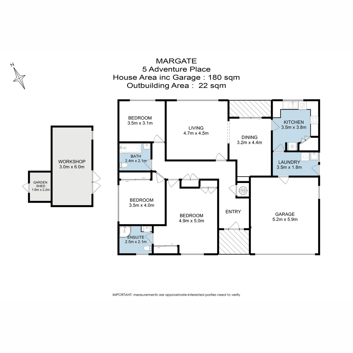 5 Adventure Place, Margate, TAS, 7054 - Floorplan 1