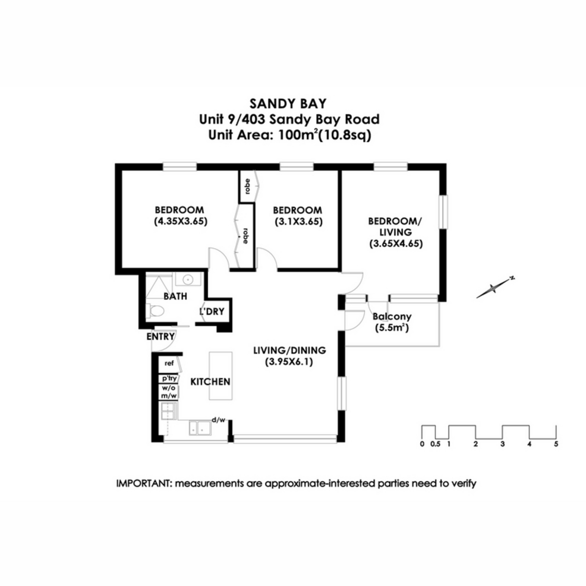 9/403 Sandy Bay Road, Sandy Bay, TAS, 7005 - Floorplan 1