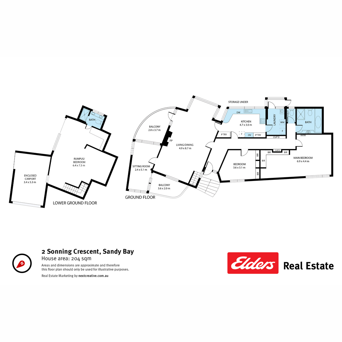 2 Sonning Crescent, Sandy Bay, TAS, 7005 - Floorplan 1