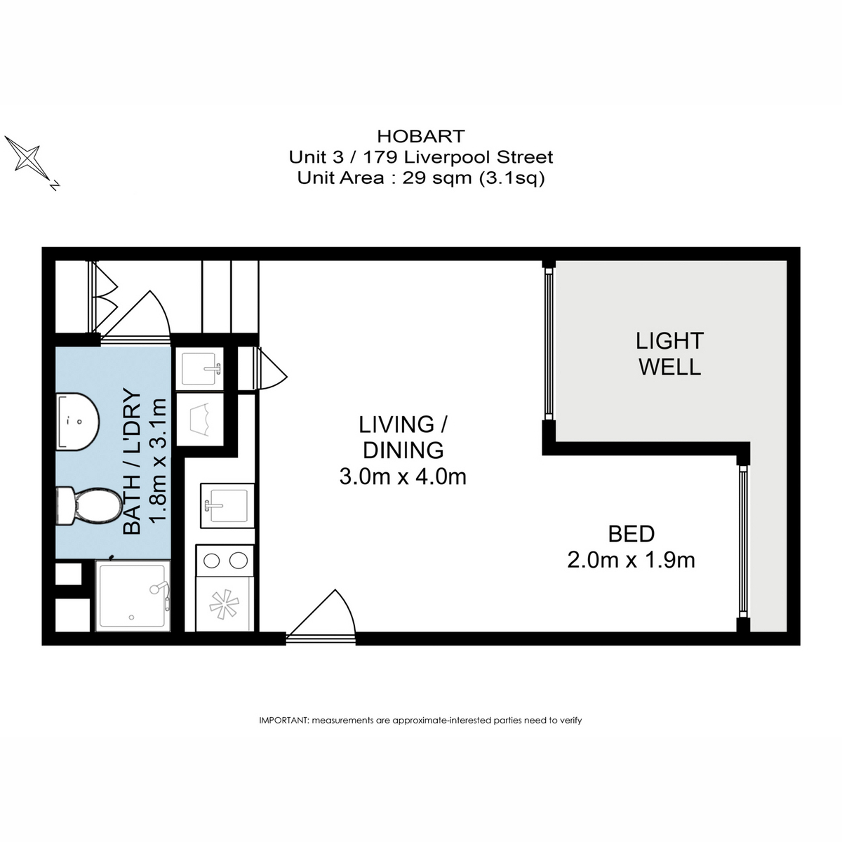 3/179 Liverpool Street, Hobart, TAS, 7000 - Floorplan 1
