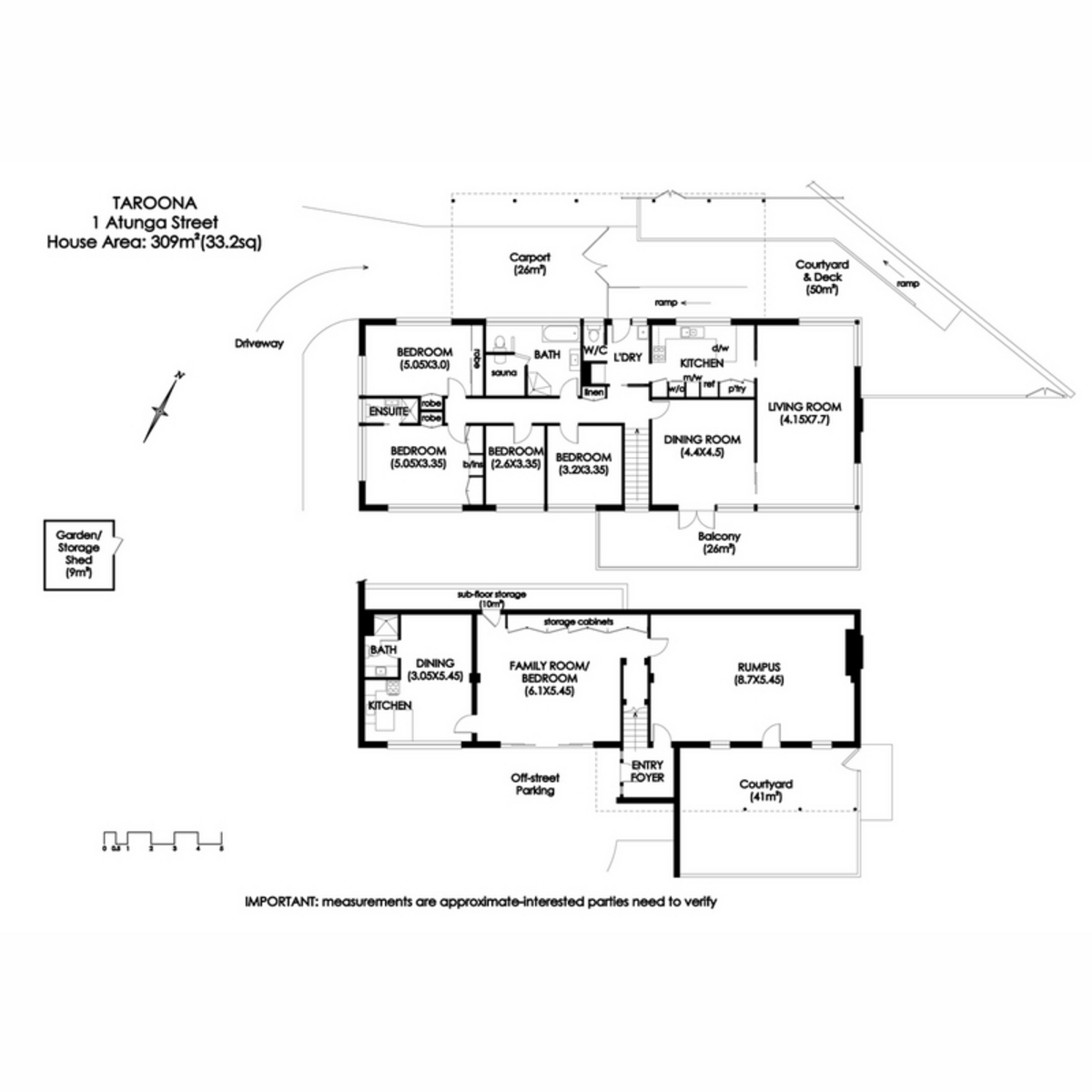 1 Atunga Street, Taroona, TAS, 7053 - Floorplan 1