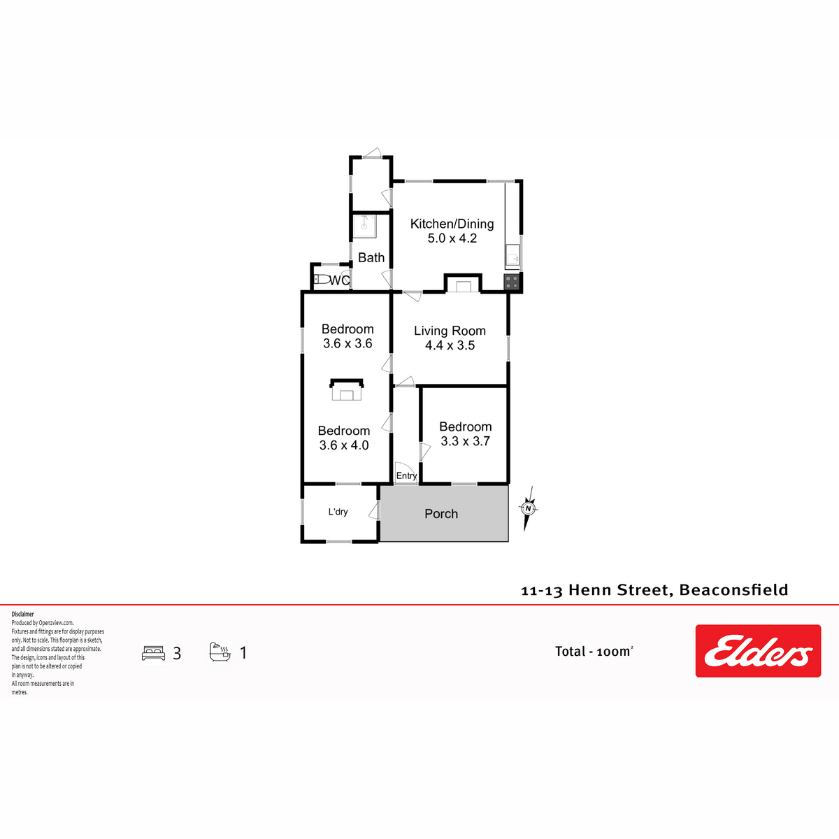 11-13 Henn Street, Beaconsfield, TAS, 7270 - Floorplan 1