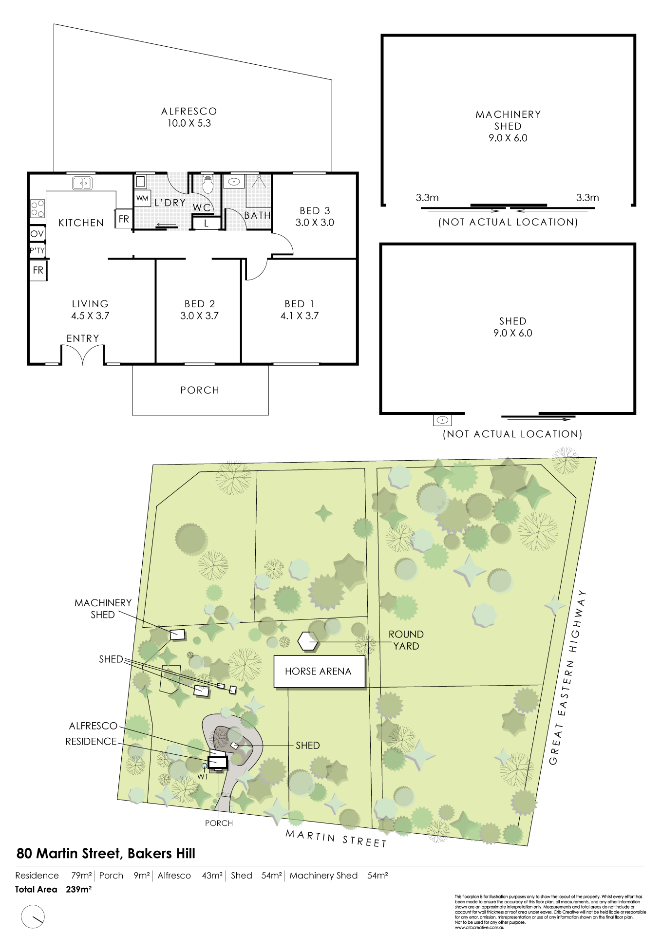 80 Martin Street, Bakers Hill For Sale by Farmbuy.com - floorplan 1